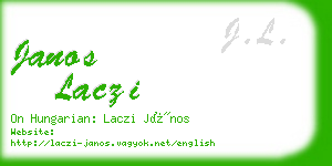 janos laczi business card